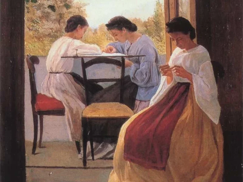 1836-Adriano Cecioni - Le Ricamatrici